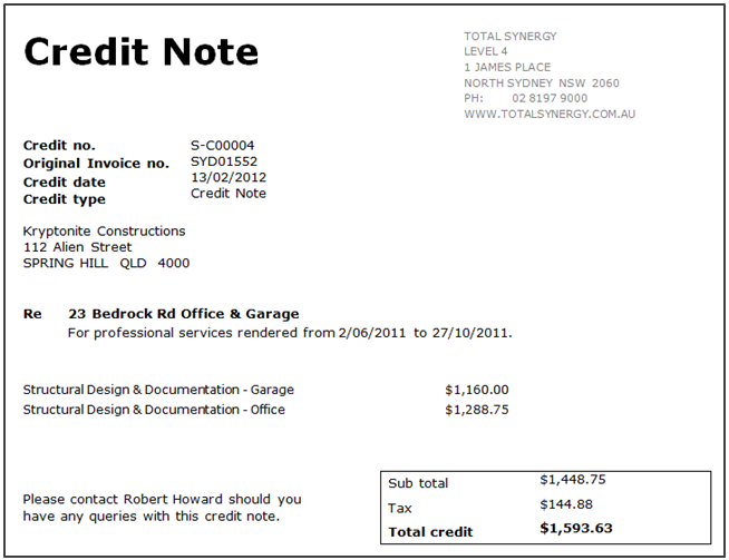 credit memo template