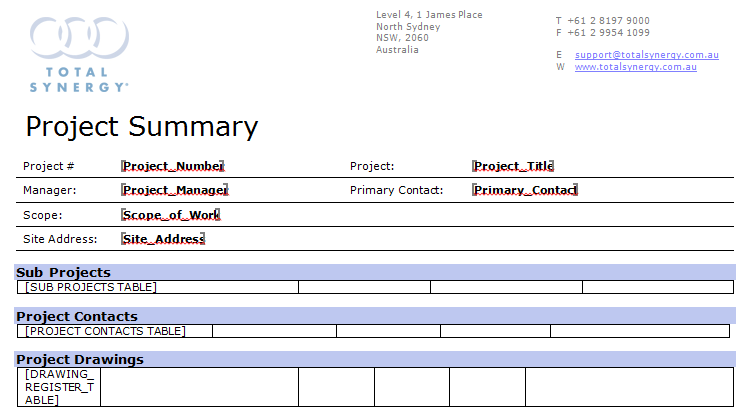 Project Documentation Template Word Projectdeveloper